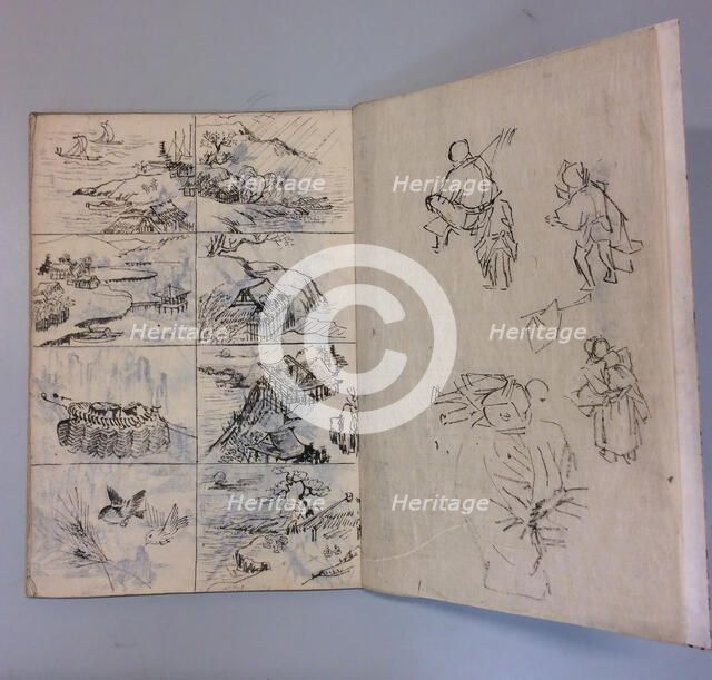 Brush and Ink Drawings after Life and Paintings, 1895 (?). Creator: Unknown.