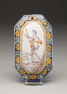 Brush Back, Delft, Mid 18th century. Creator: Delftware
