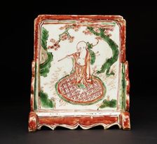 Brush stand depicting a man under a tree, 1620-1640