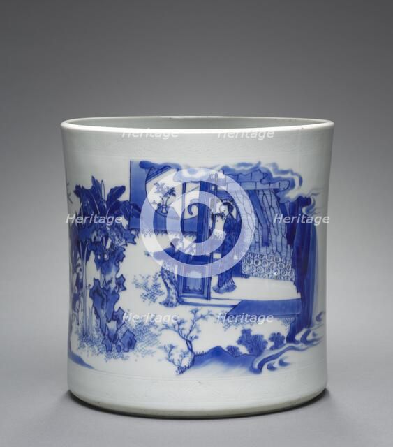 Brush Pot with Episode from Life on Sima Guang, 1628-1661. Creator: Unknown.