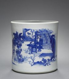 Brush Pot with Episode from Life on Sima Guang, 1628-1661. Creator: Unknown