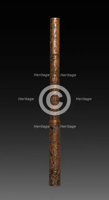Brush with Carved Design, 1573-1619. Creator: Unknown.