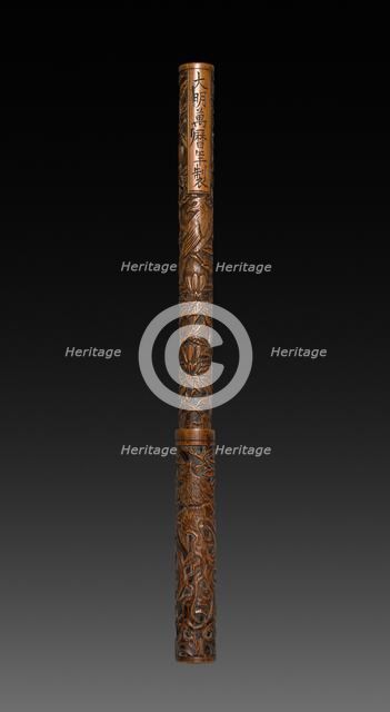 Brush with Carved Design, 1573-1619. Creator: Unknown.