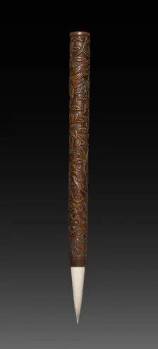 Brush with Carved Designs, 1573-1619. Creator: Unknown