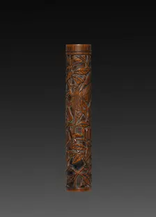 Brush with Carved Designs (brush cap), 1573-1619. Creator: Unknown