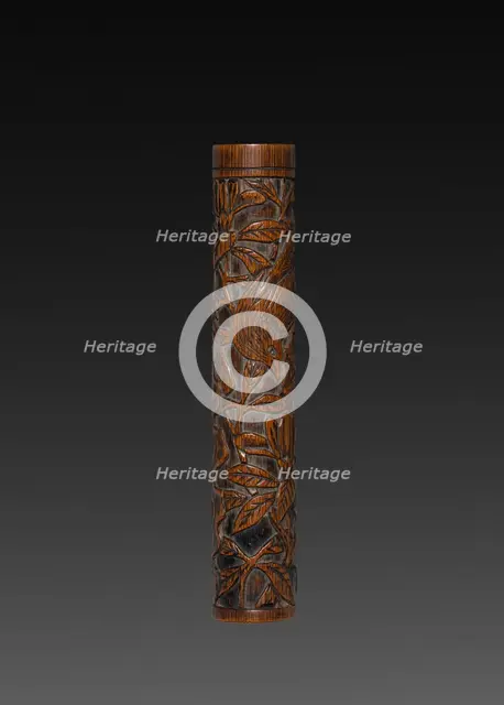 Brush with Carved Designs (brush cap), 1573-1619. Creator: Unknown.