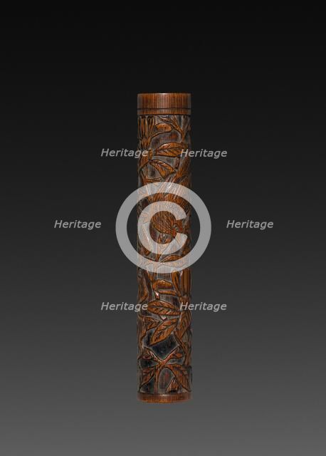 Brush with Carved Designs (brush cap), 1573-1619. Creator: Unknown.