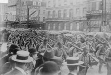 Brussels, Germans crossing Place Charles Rogier, 8/20/14, 20 Aug 1914. Creator: Bain News Service