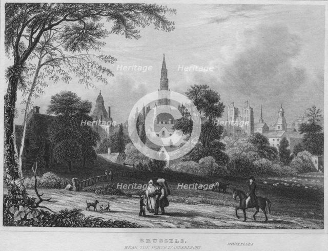'Brussels, near the Porte D'Anderlecht', 1850. Artist: Shury & Son.