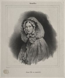 Brussels: Young Girl in a Cape. Creator: Jean Baptiste Madou (Belgian, 1796-1877)