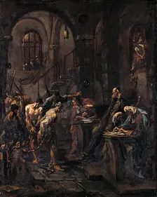 Brutal Interrogation, 1727-1730. Creator: Alessandro Magnasco