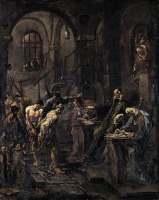 Brutal Interrogation, 1727-1730. Creator: Alessandro Magnasco