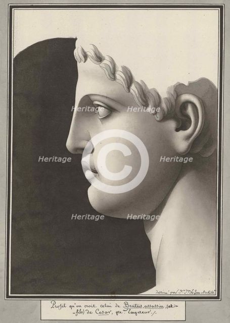 Brutus assassin en fils de César . Creator: Lequeu, Jean-Jacques (1757-1826).