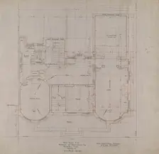 Bryan Lathrop House, Chicago, Illinois, First Floor Plan, c. 1892. Creator: McKim, Mead and White