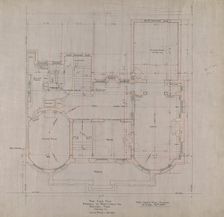 Bryan Lathrop House, Chicago, Illinois, First Floor Plan, c. 1892. Creator: McKim, Mead and White