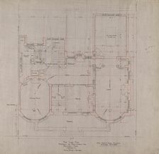 Bryan Lathrop House, Chicago, Illinois, First Floor Plan, c. 1892. Creator: McKim, Mead and White
