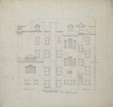 Bryan Lathrop House, Chicago, Illinois, Rear Elevation, c. 1892. Creator: McKim, Mead and White