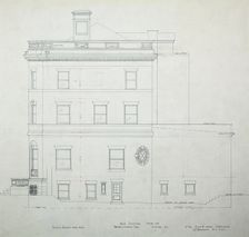 Bryan Lathrop House, Chicago, Illinois, Side Elevation, c. 1892. Creator: McKim, Mead and White