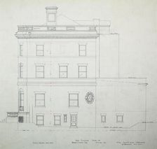 Bryan Lathrop House, Chicago, Illinois, Side Elevation, c. 1892. Creator: McKim, Mead and White