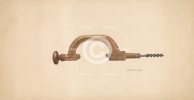 Brace and Bit, c. 1941. Creator: Violet Hartenstein.