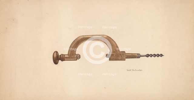 Brace and Bit, c. 1941. Creator: Violet Hartenstein.