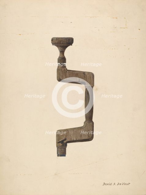 Brace - For Drilling, c. 1940. Creator: David S De Vault.