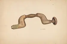 Brace (Wooden), c. 1940. Creator: Violet Hartenstein
