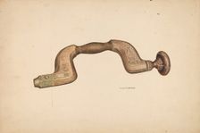 Brace (Wooden), c. 1940. Creator: Violet Hartenstein