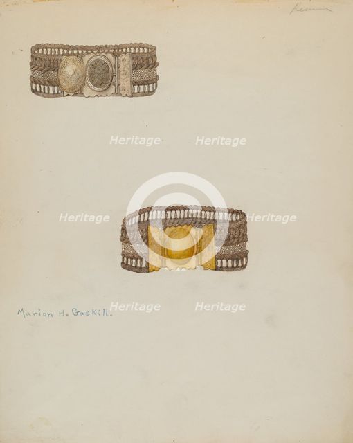 Bracelet, 1935/1942. Creator: Marion Gaskill.