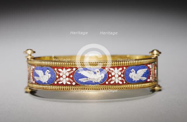 Bracelet, c. 1860-1870. Creator: Fortunato Pio Castellani Firm (Italian), attributed to.
