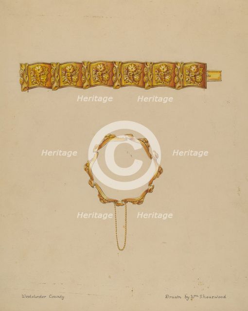 Bracelet, c. 1936. Creator: William P. Shearwood.