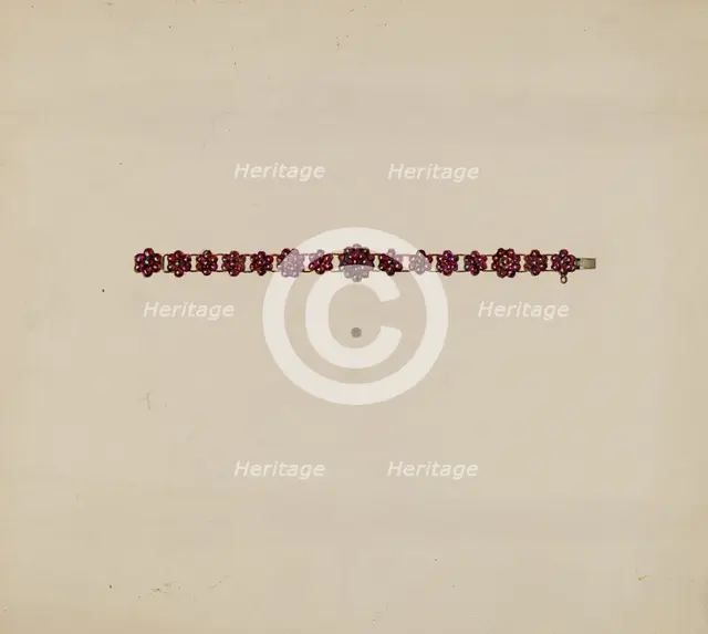 Bracelet, c. 1937. Creator: William High.