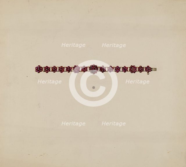 Bracelet, c. 1937. Creator: William High.