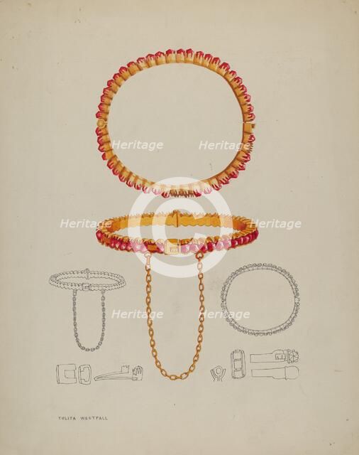Bracelet, c. 1937. Creator: Tulita Westfall.