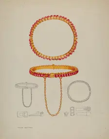 Bracelet, c. 1937. Creator: Tulita Westfall