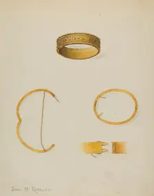 Bracelet, c. 1938. Creator: John H. Tercuzzi