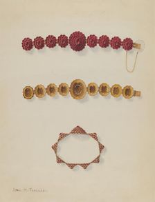 Bracelet, c. 1938. Creator: John H. Tercuzzi