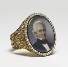 Bracelet-set portrait miniature, 1840-1849. Creator: Unknown