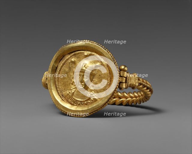 Bracelet with Bust of Roma, Byzantine, 400-450. Creator: Unknown.