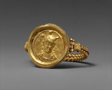 Bracelet with Bust of Roma, Byzantine, 400-450. Creator: Unknown