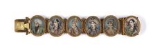 Bracelet with Portrait Miniatures, 1860-1870. Creator: Unknown
