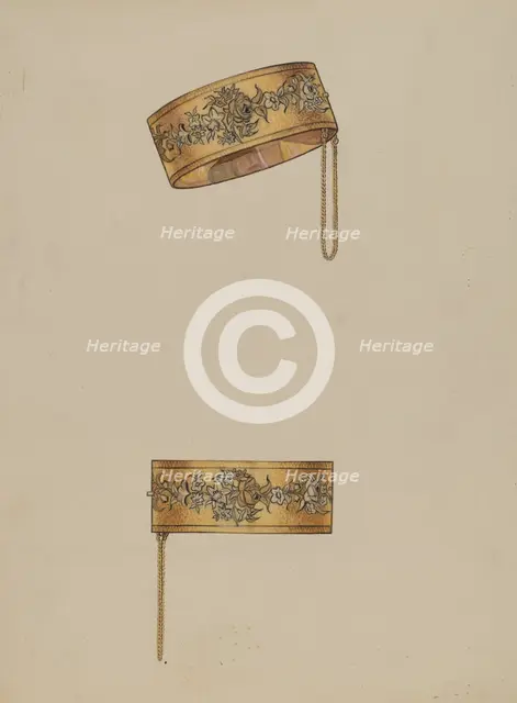 Bracelets, c. 1936. Creator: Bertha Semple.