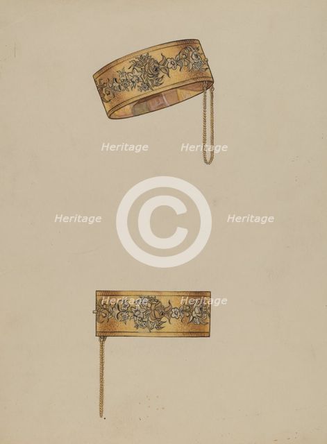 Bracelets, c. 1936. Creator: Bertha Semple.