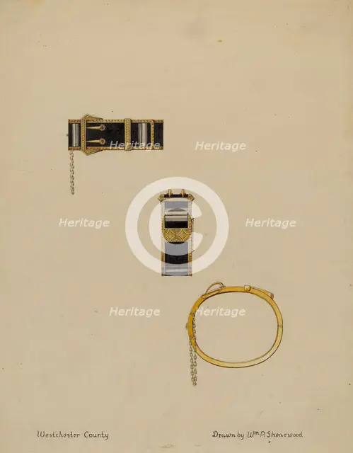 Bracelets, c. 1936. Creator: William P. Shearwood.