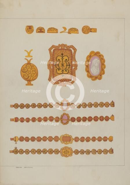 Bracelets, c. 1937. Creator: Tulita Westfall.