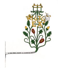 Bracket to support an hourglass, 1636, (1843).Artist: Henry Shaw