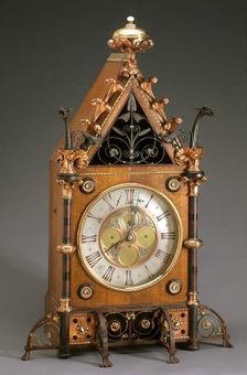 Bracket clock, about 1865. Creators: Bruce J. Talbert, Skidmore Art Manufactures