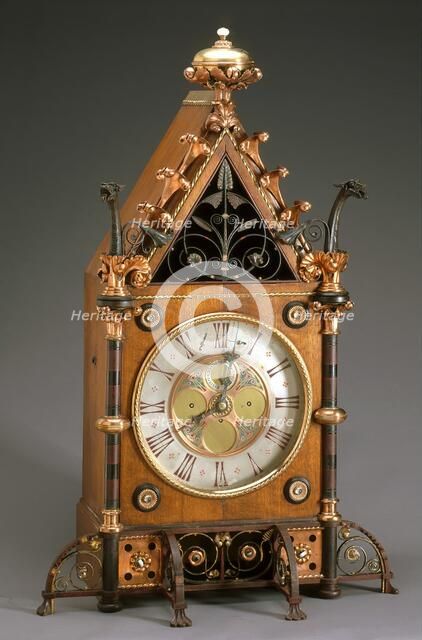 Bracket clock, about 1865. Creators: Bruce J. Talbert, Skidmore Art Manufactures.