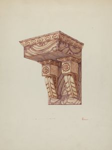 Bracket, for Wall (Ecclesiastical), 1939. Creator: Hal Blakeley