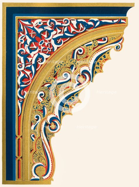 'Brackets supporting ceiling of the portico, Court of the Lions', 1907. Creator: Unknown.